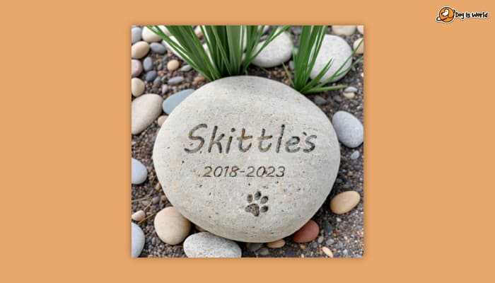Garden stone as dog memorial gifts.