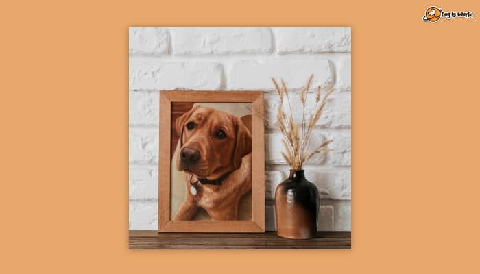 Pet portraits as dog memorial gifts.