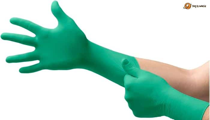 Latex Gloves to remove dog hair